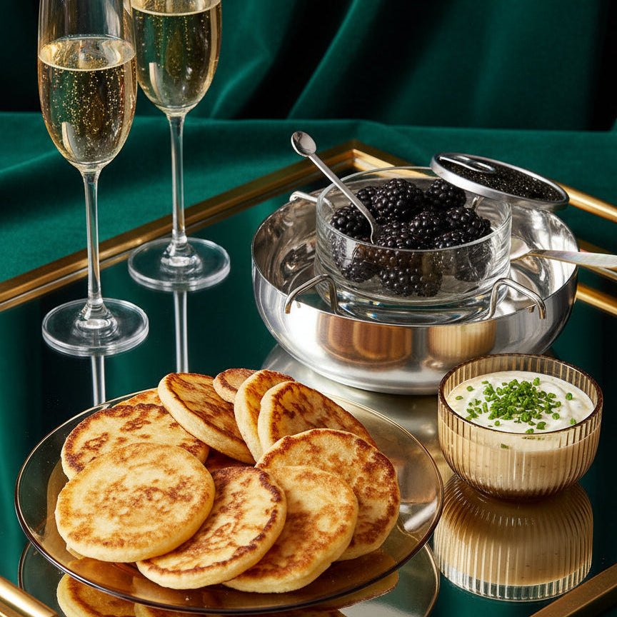 Vertigo Silver-Plated Caviar Serving Set
