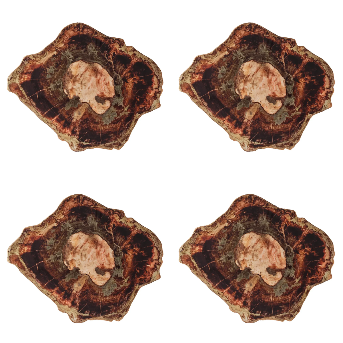 Fossil Placemats in Brown - Set of 4