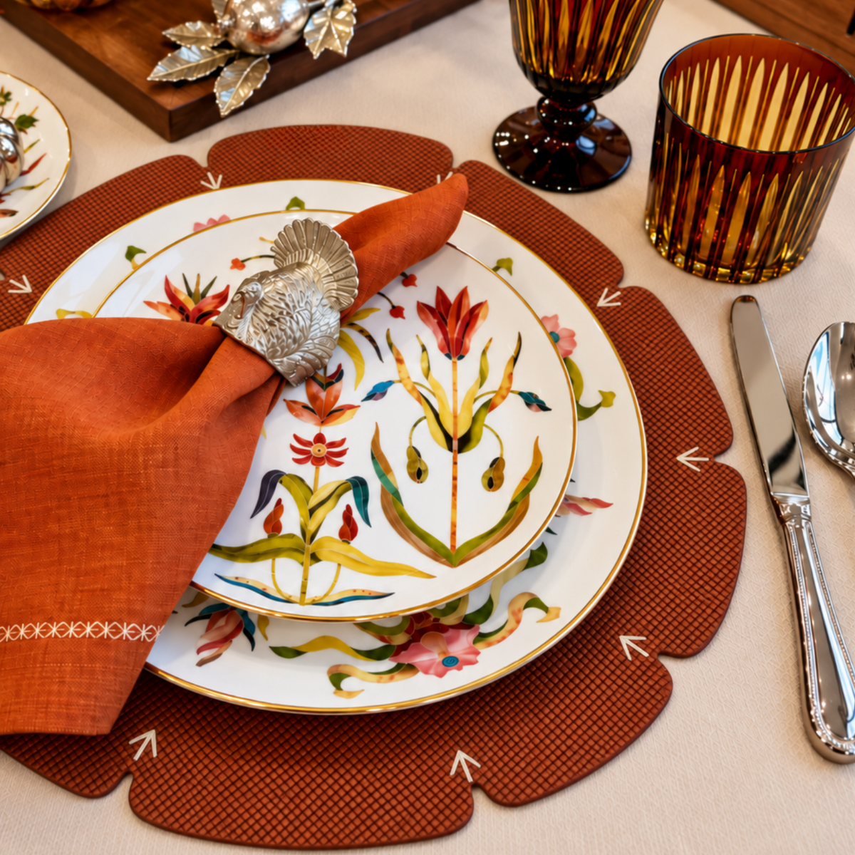 Divot Brown Placemats - Set of 4