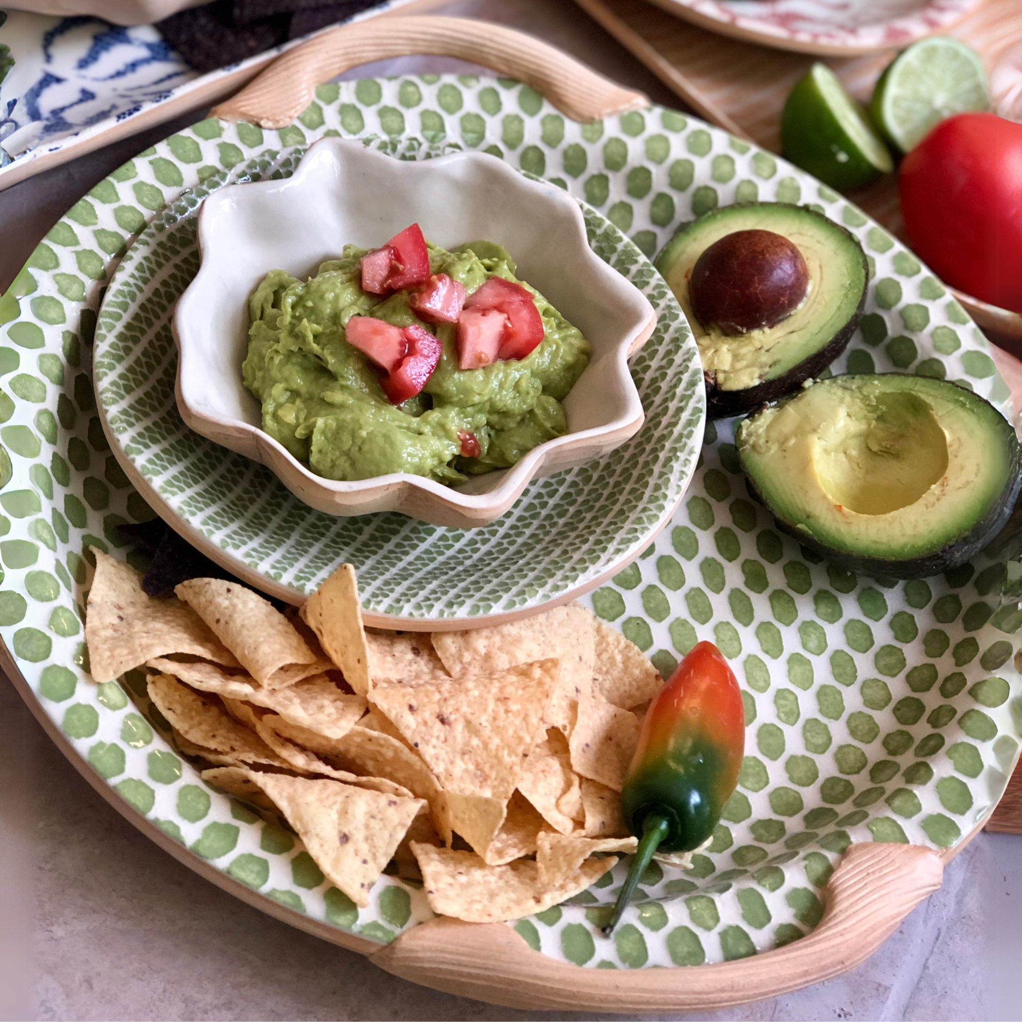13" Round Platter with Handles