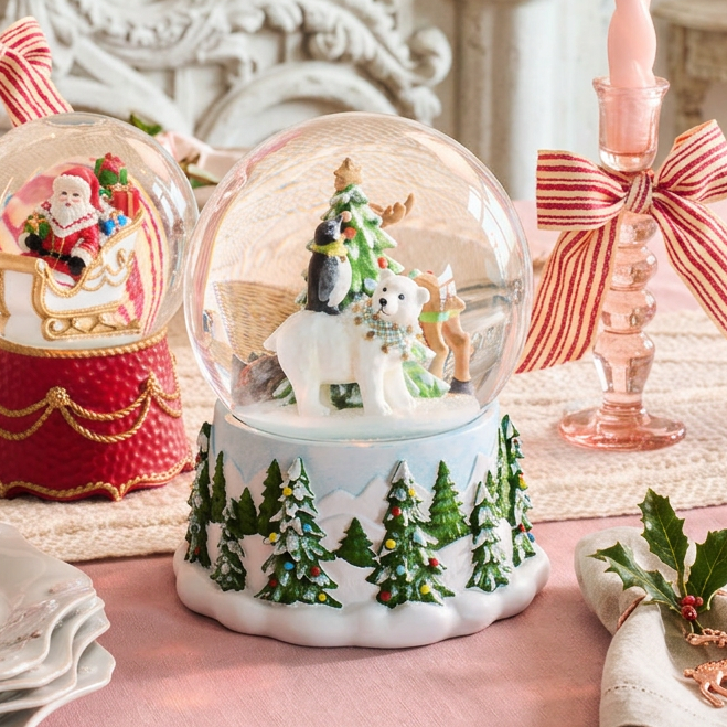 Berry & Thread North Pole Animal Snow Globe