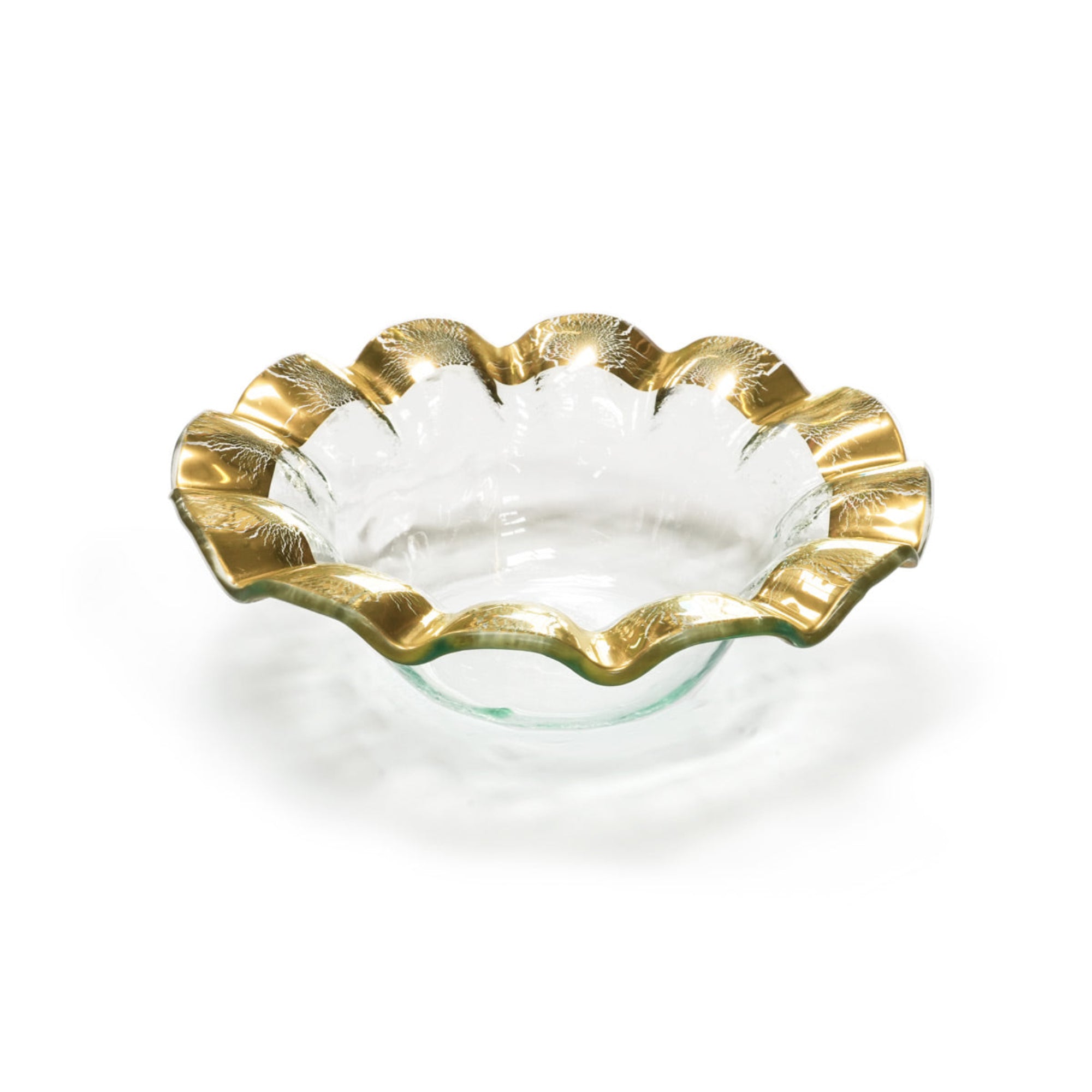 Gold Ruffle Wine Coaster/Candle Holder