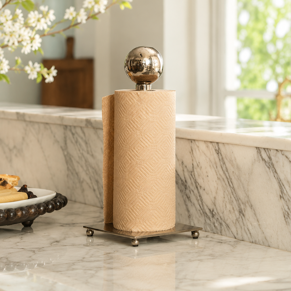 Jan Barboglio Paper Towel Holder - Nickel | Maison & Tavola
