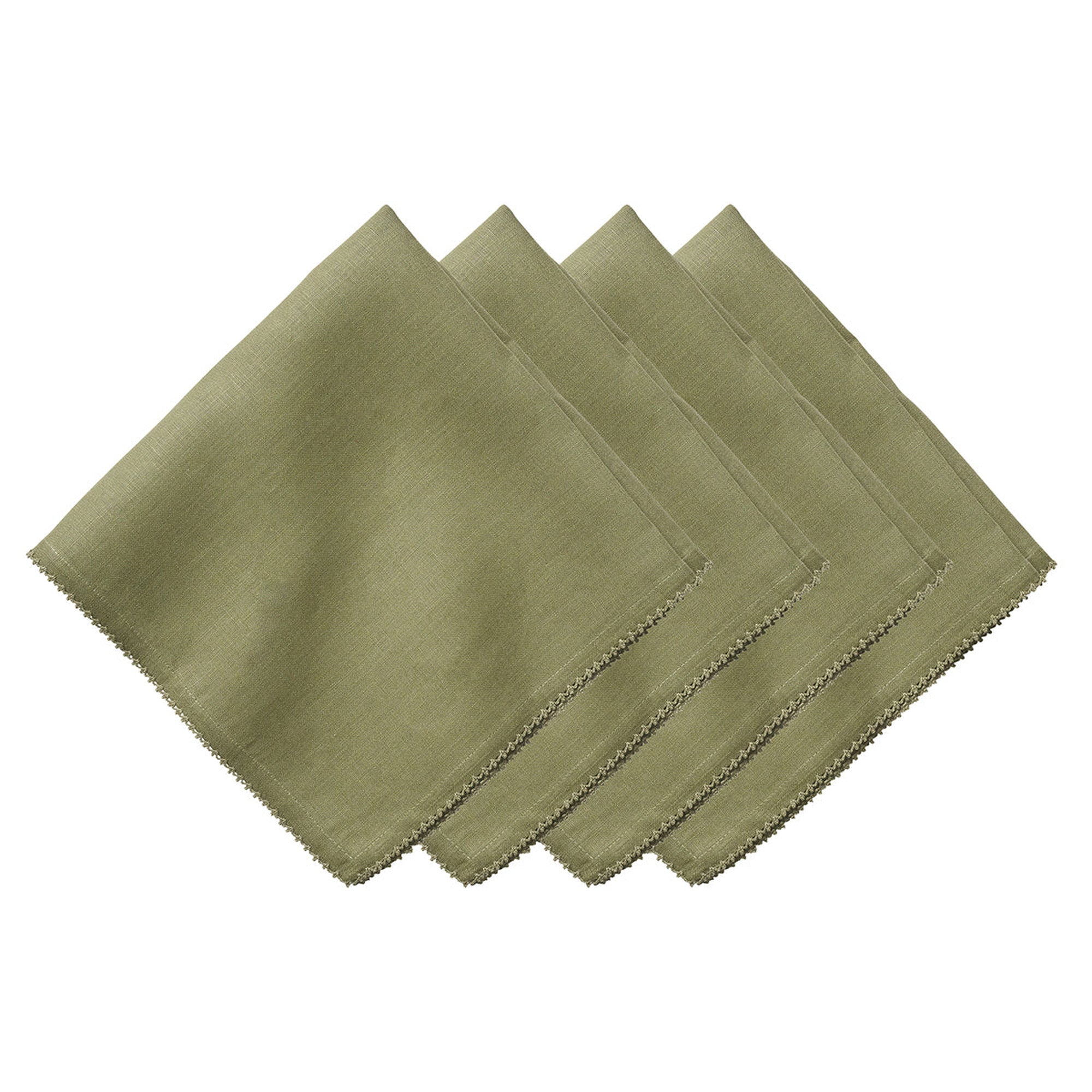 Berry Scallop Napkins in Sage - Set of 4