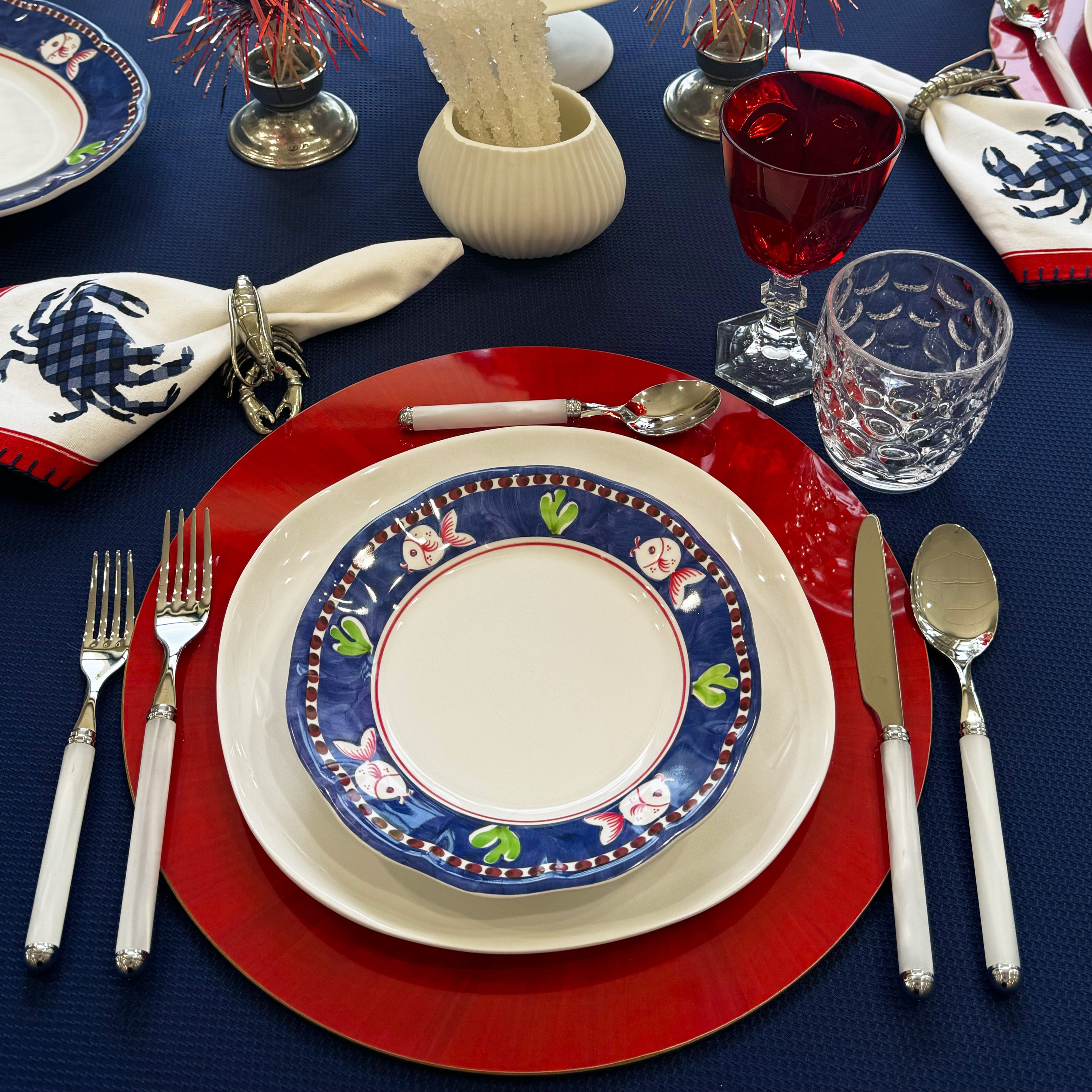 Melamine Campagna Pesce Salad Plate - Set of 4