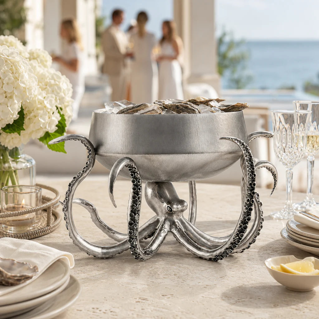 Octopus Stainless Steel Centerpiece Bowl