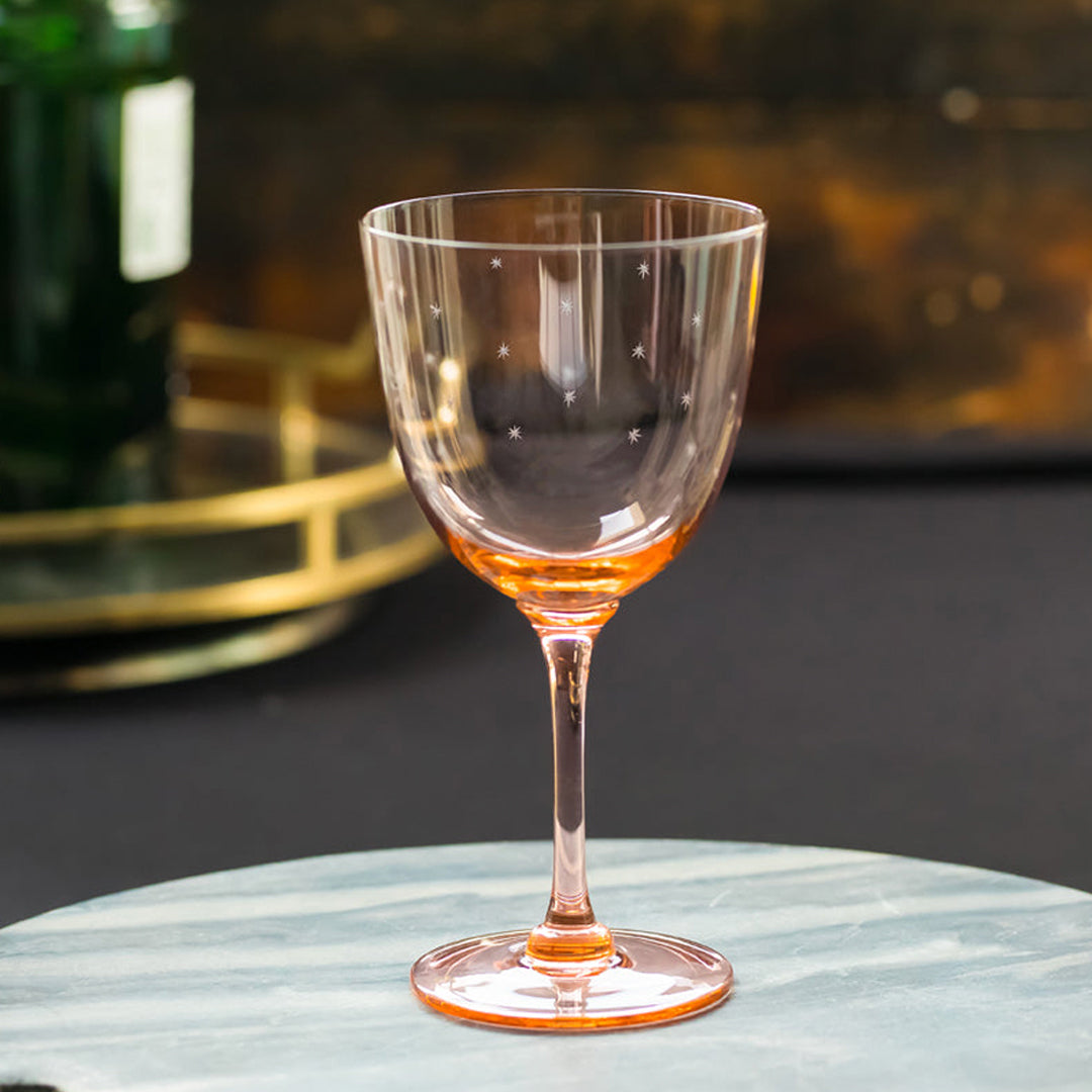 Rose Star Wine Glass