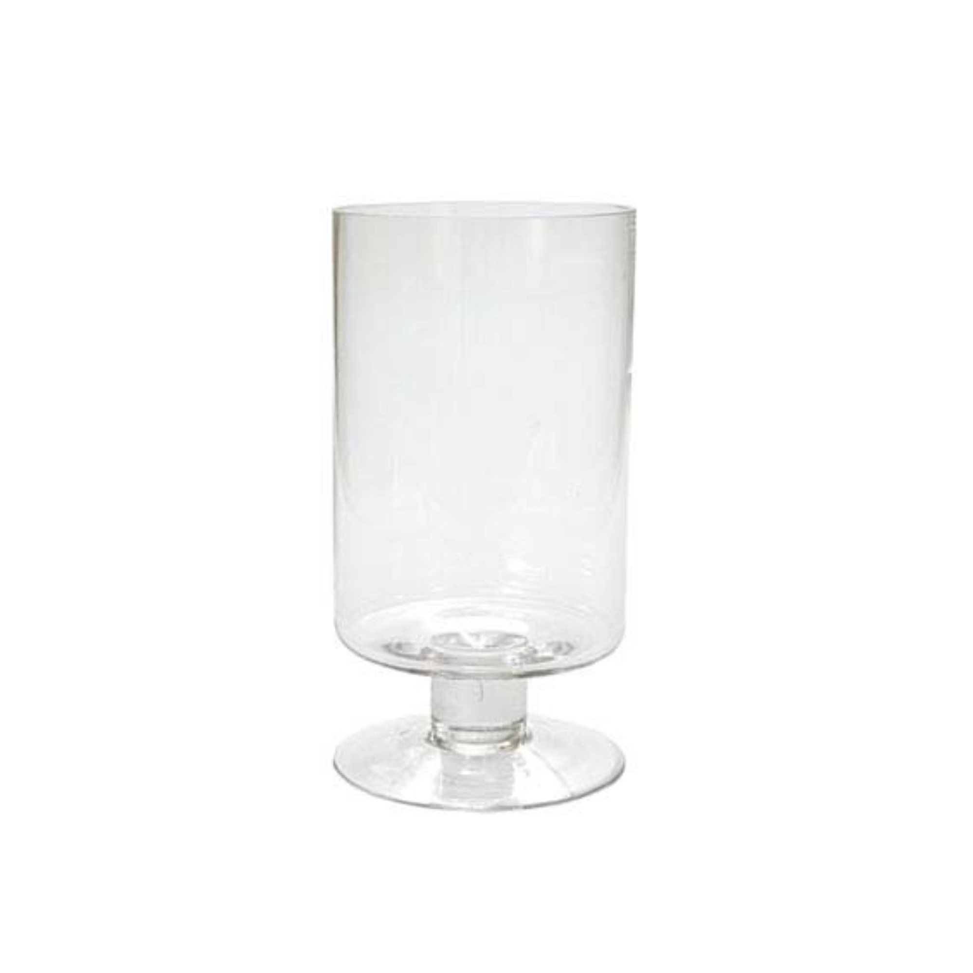 Footed Glass Hurricane Small