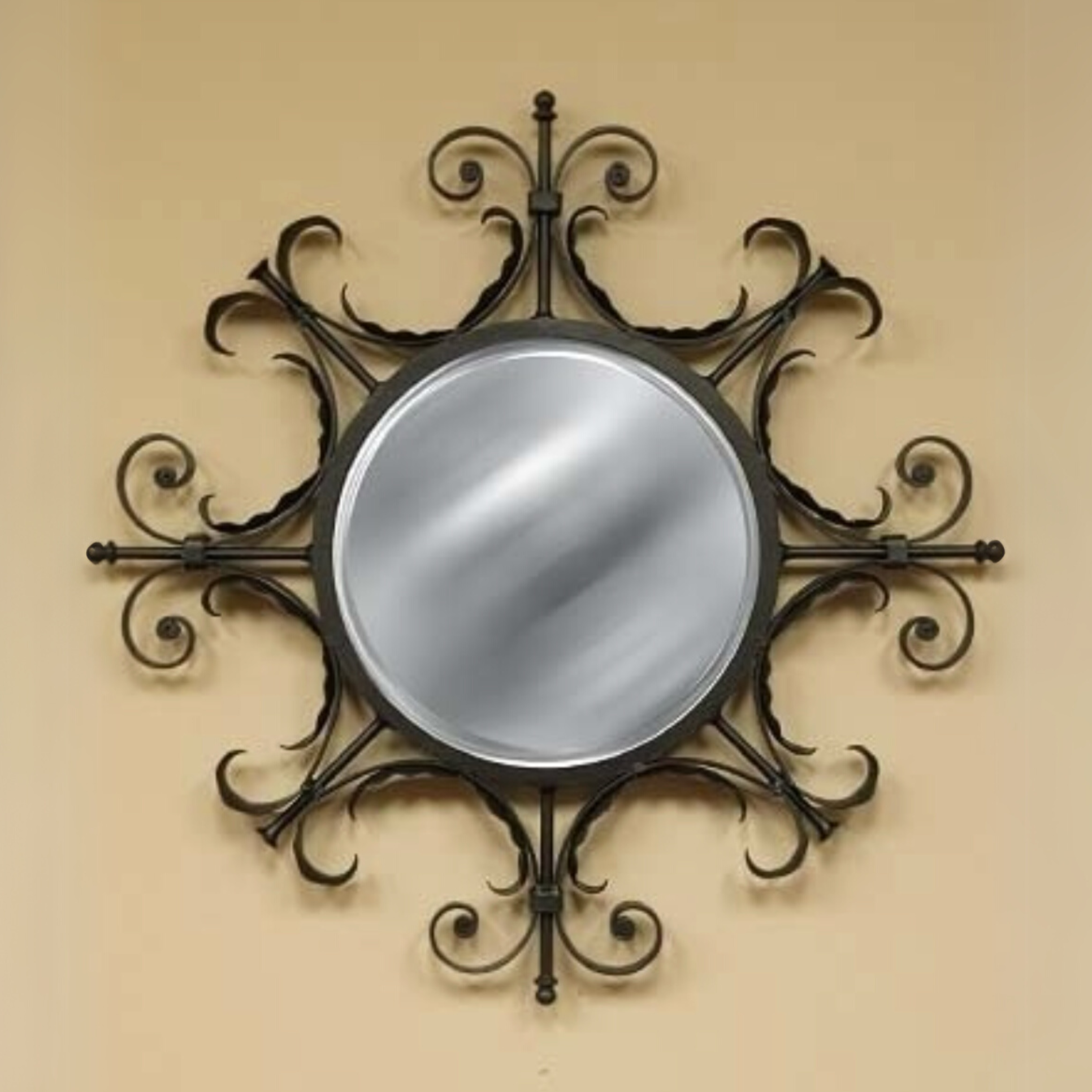 Capital Balcony Round Wall Mirror