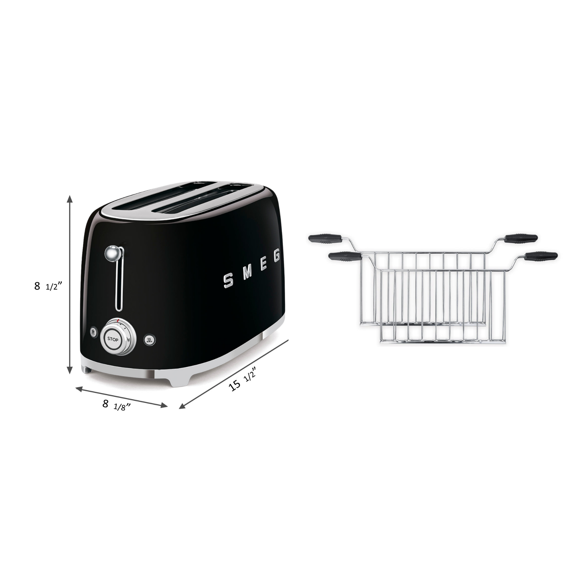 50s Retro Style 4 Slice Toaster