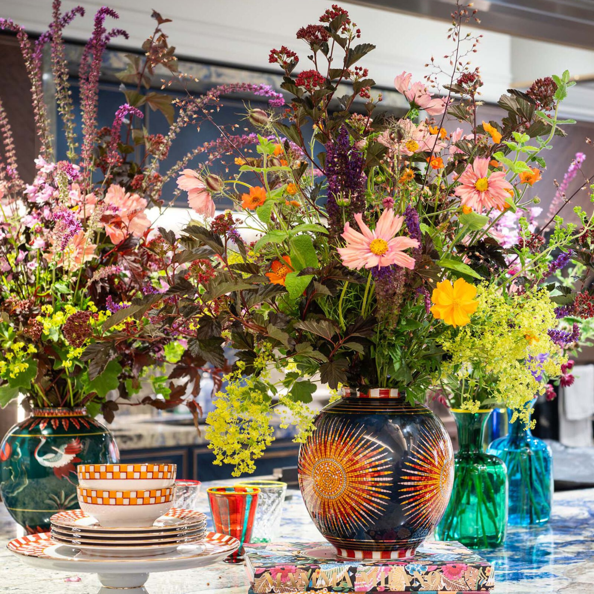 Sunrays Midnight Bubble Vase