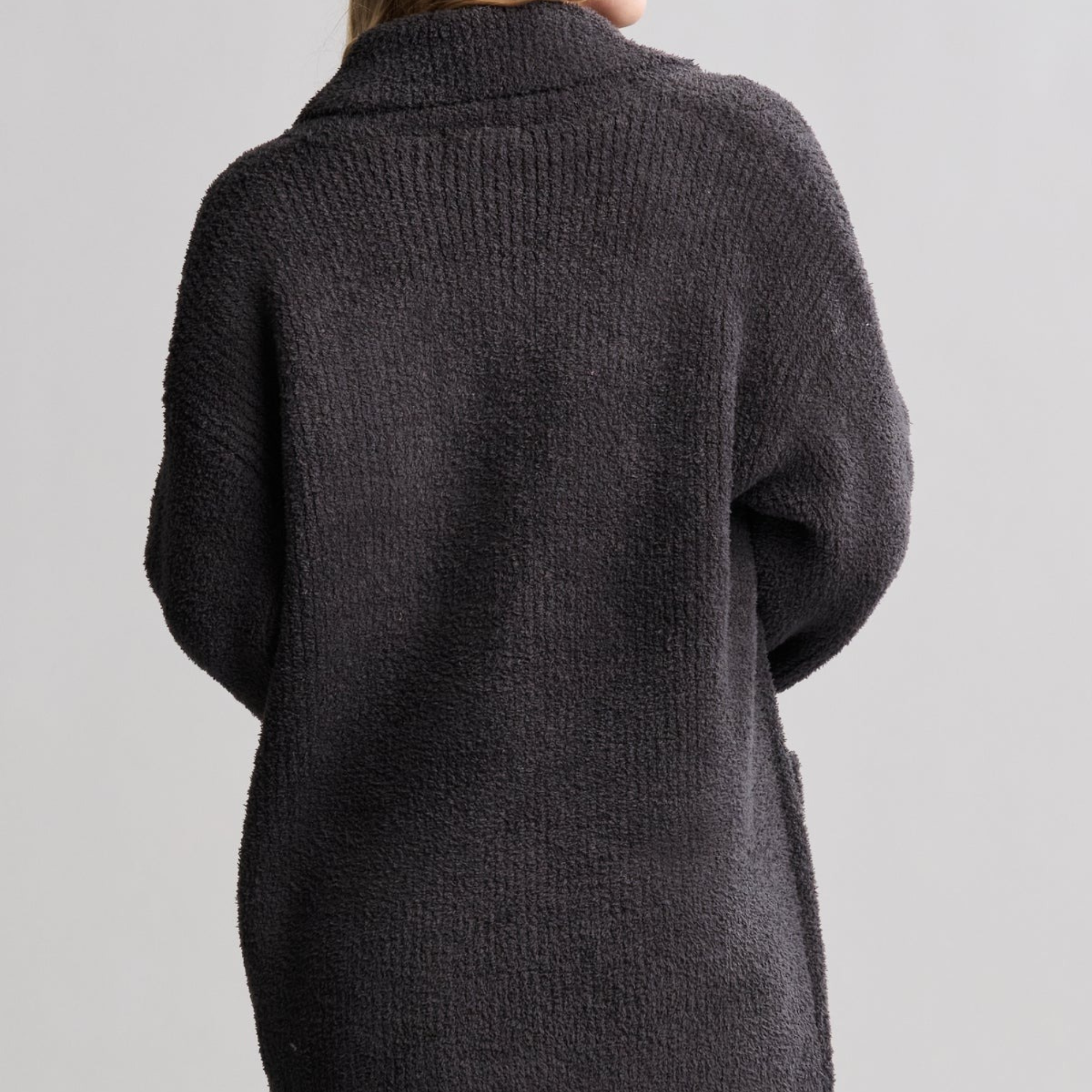 CozyChic Rib Oversized Notch Collar Blazer