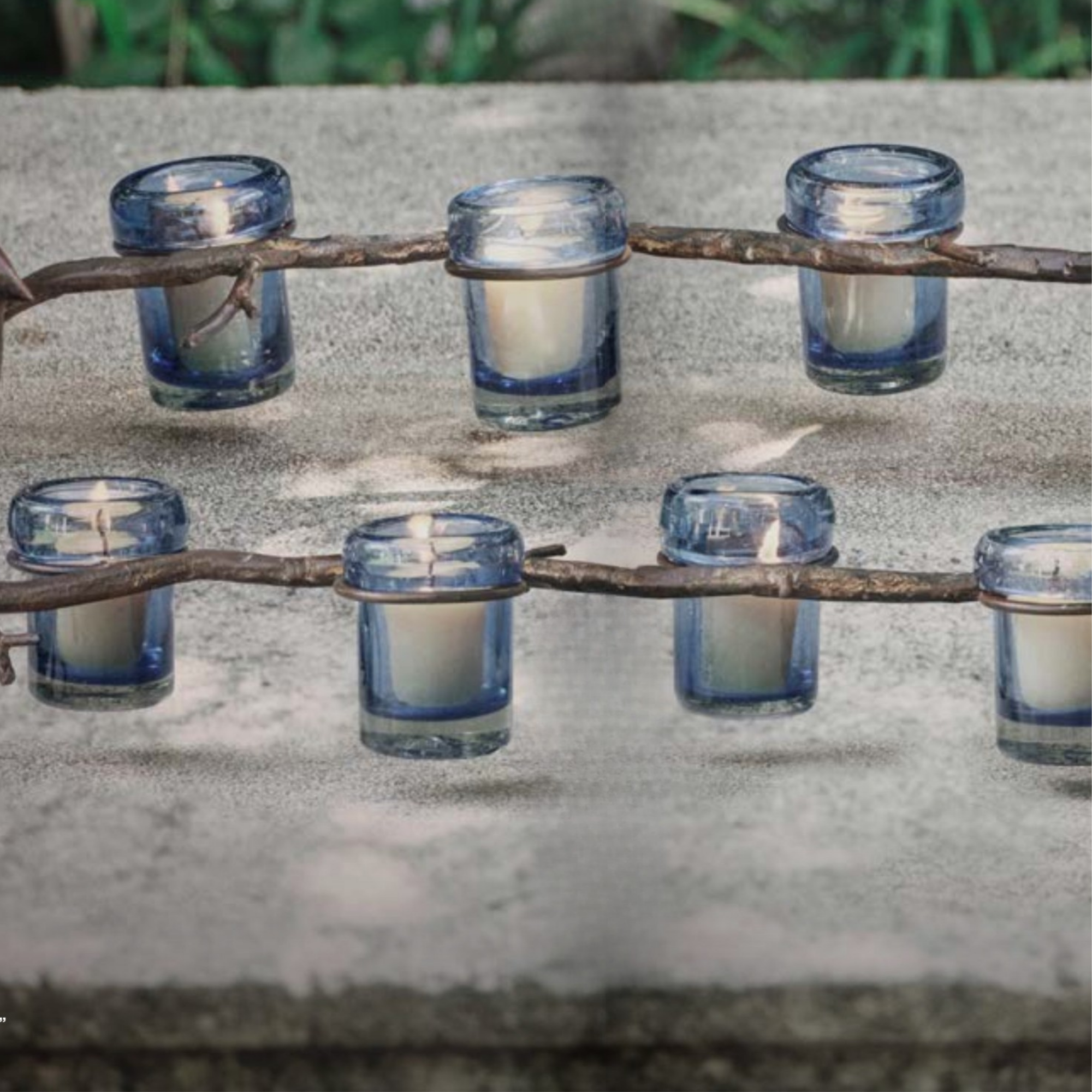 Firedance Vessels in Azure - Set of 6