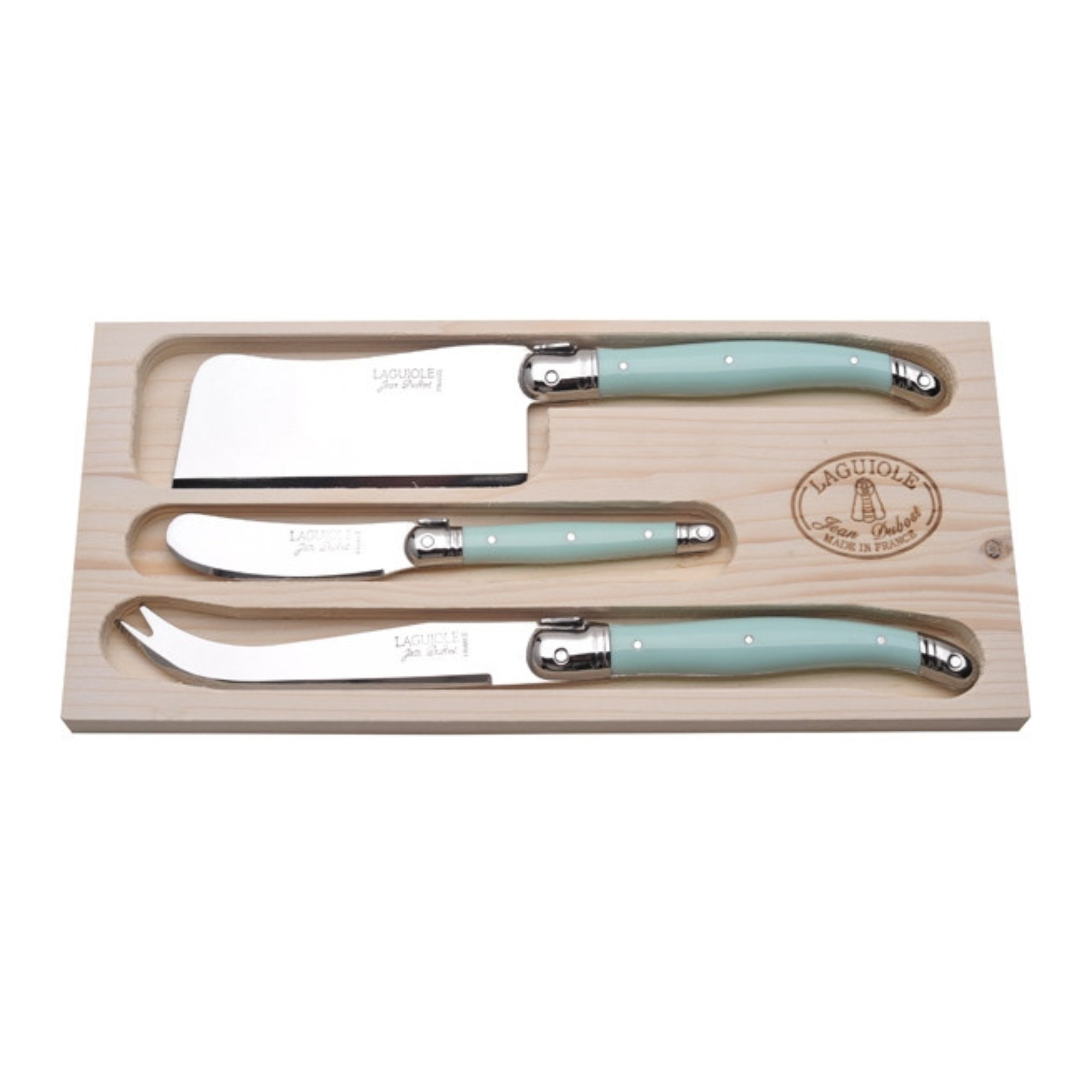Laguiole by Jean Dubost 3-Piece Cheese Set in Turquoise
