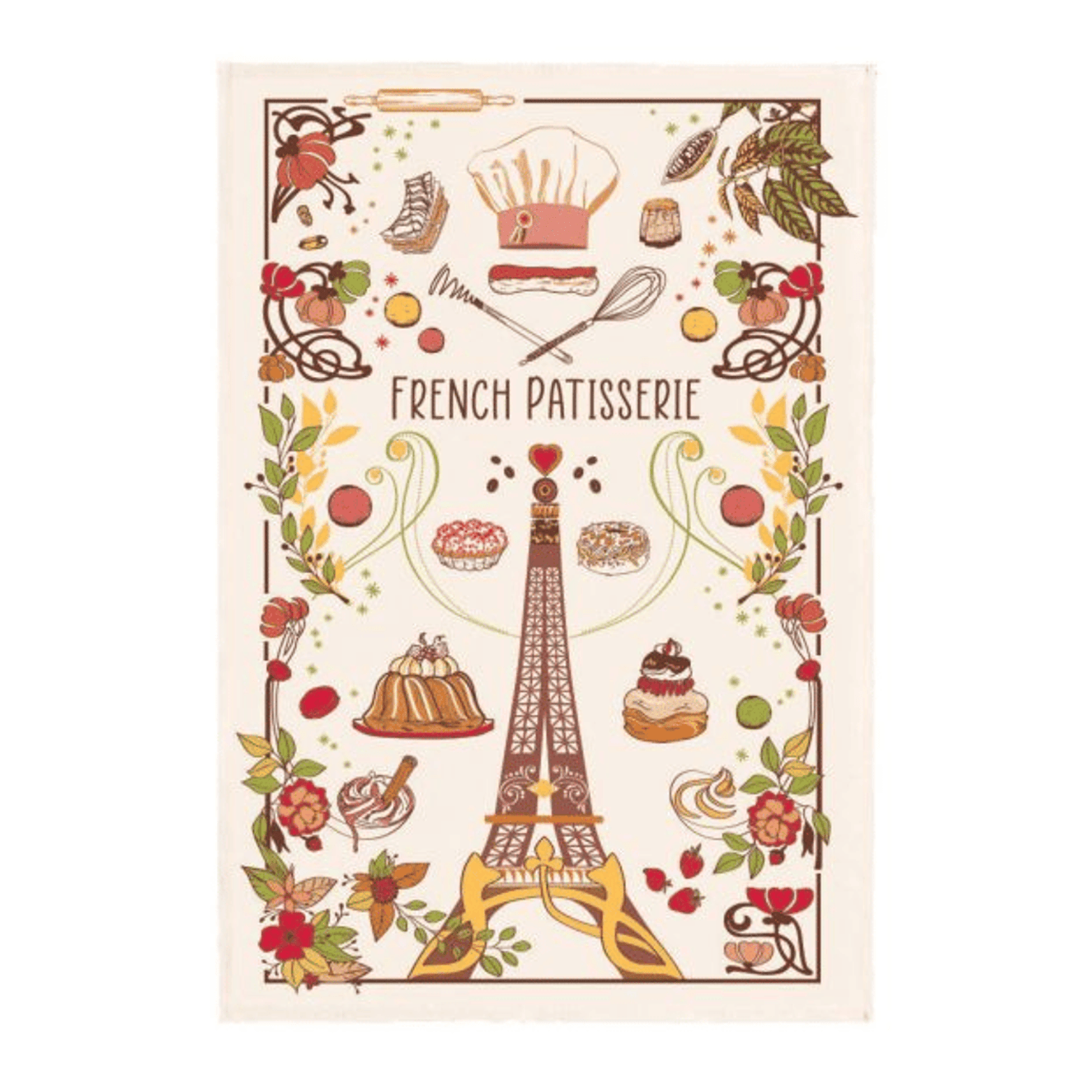 Torchons & Bouchons French Patisserie Eiffel Tower Tea Towel - Set of 2