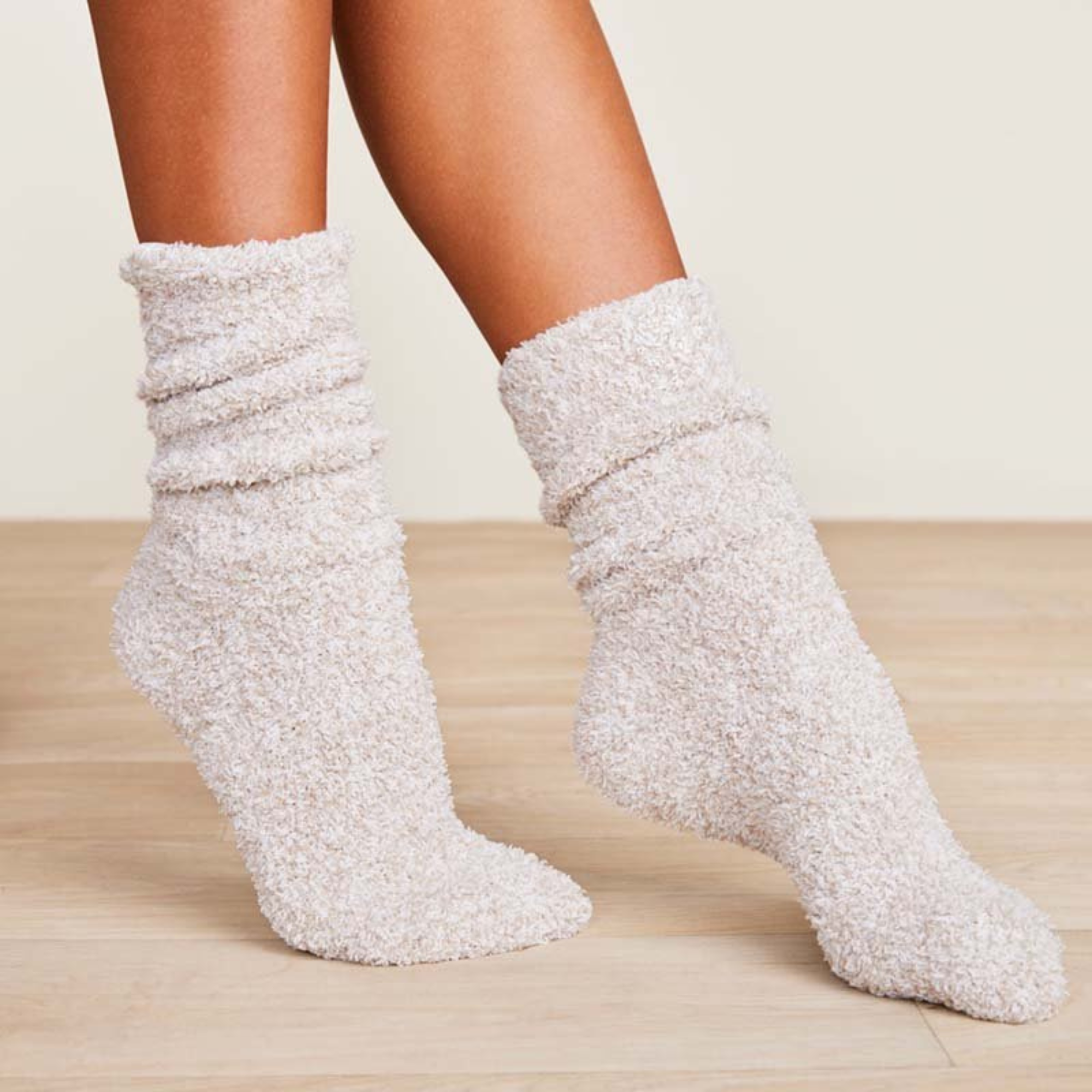 #color_Stone/White | Cozychic Women's Heathered Socks
