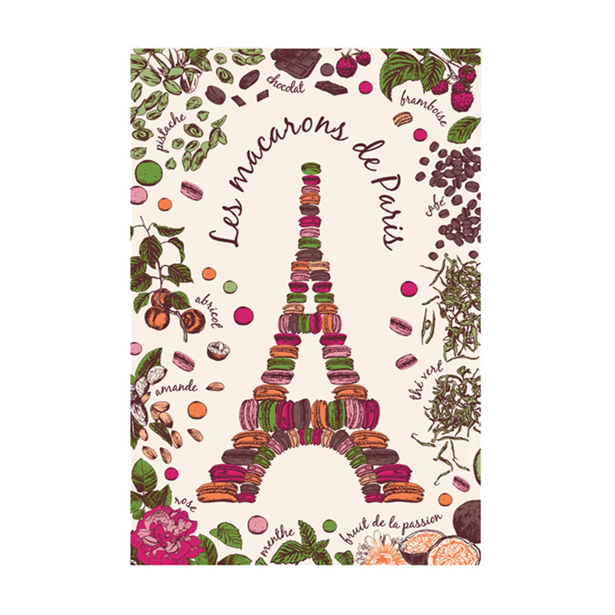 Torchons & Bouchons Macarons de Paris Tea Towel - Set of 2