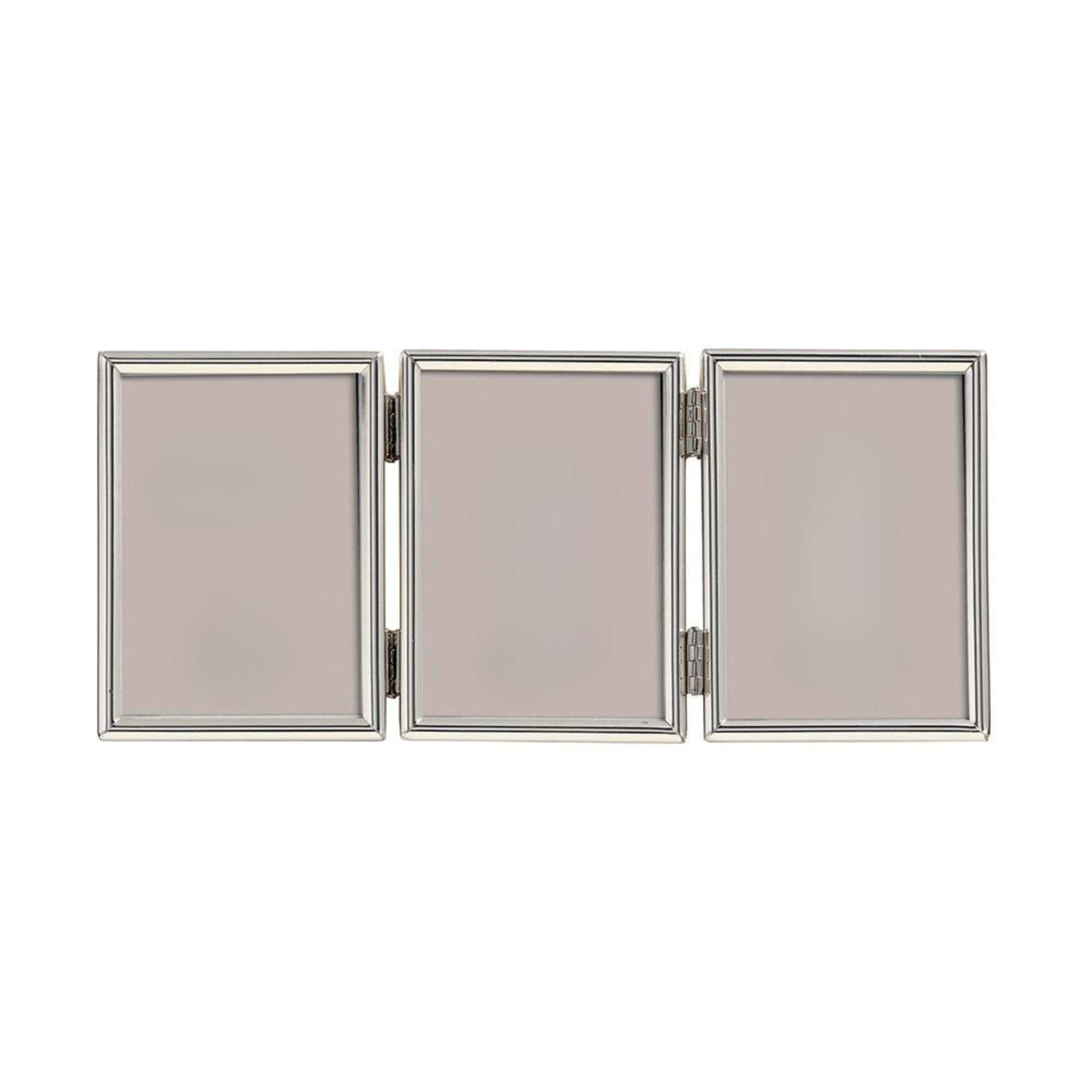 Fine Edged Silver Triple Photo Frame