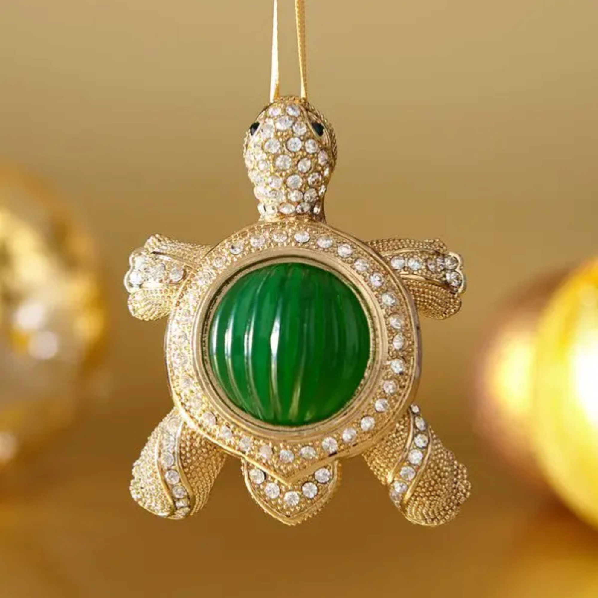 Crystal-Embellished Turtle