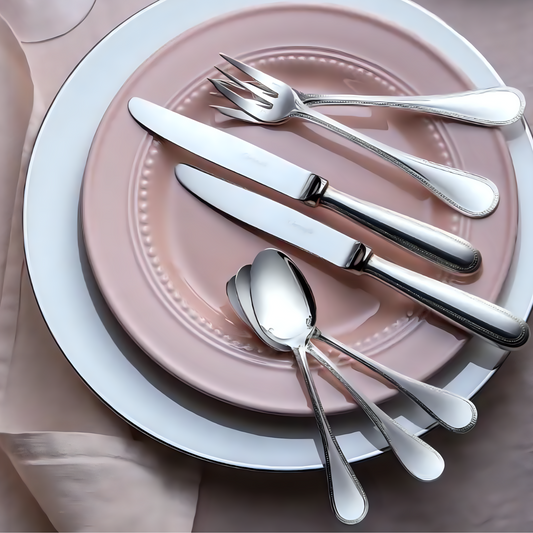 Perles 24-Piece Stainless Steel Flatware Set with Chest