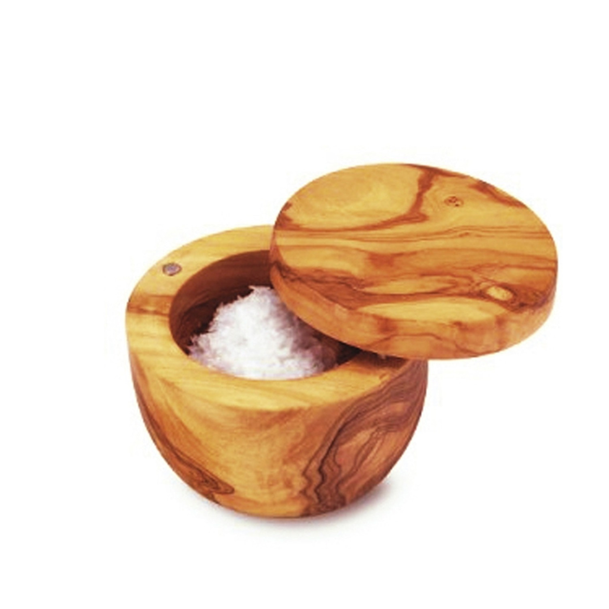 Berard Olive Wood Salt Keeper with Swivel Top