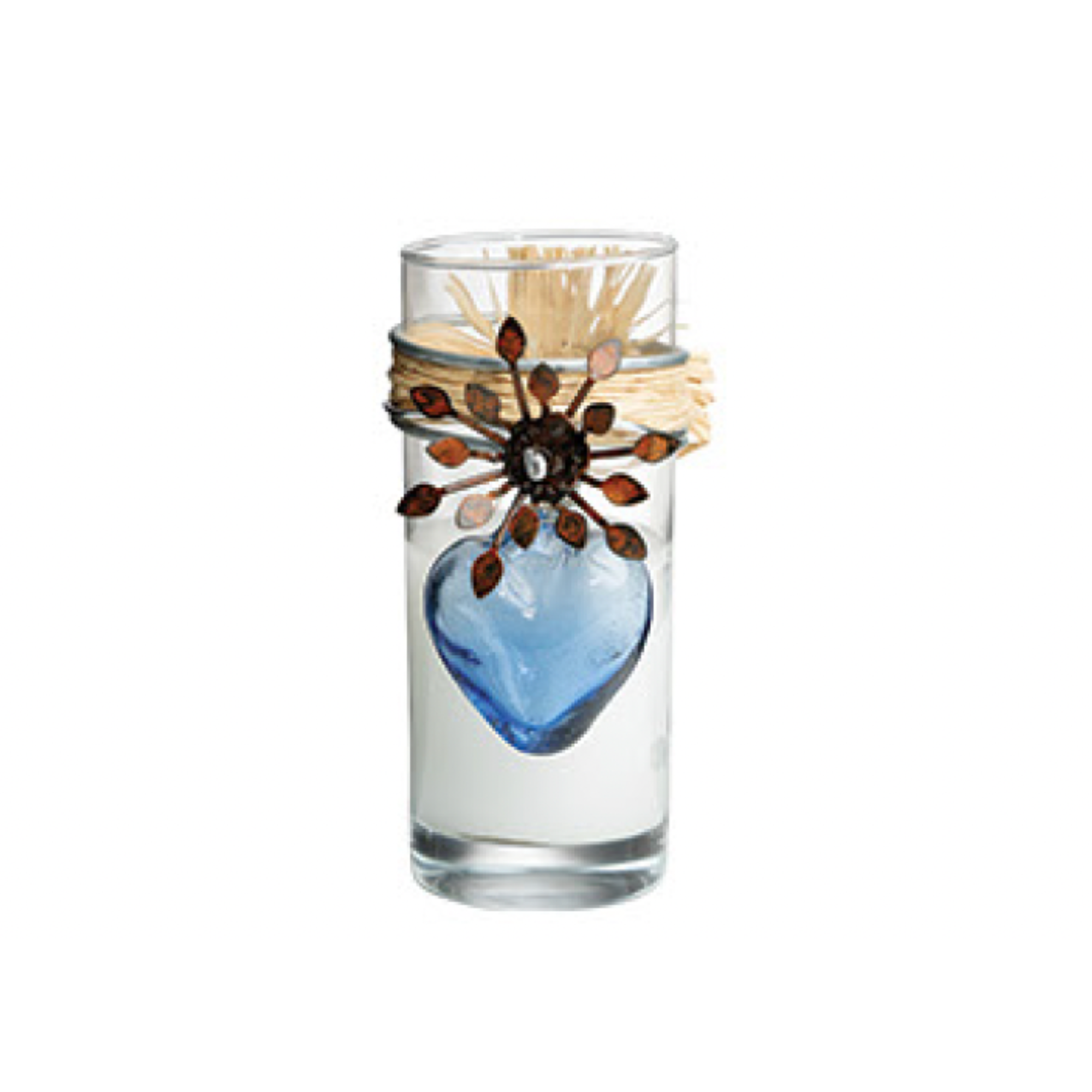 Adelita Sacred Heart Candle with Azure Heart