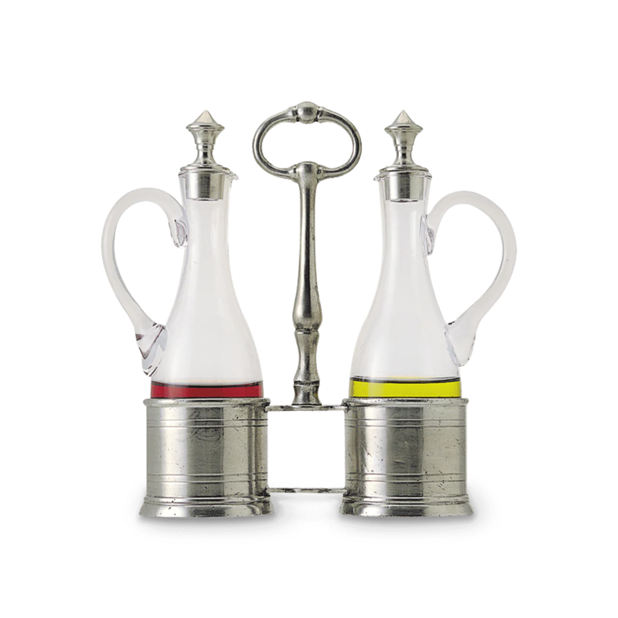 Oil & Vineger Set with Pewter Tops
