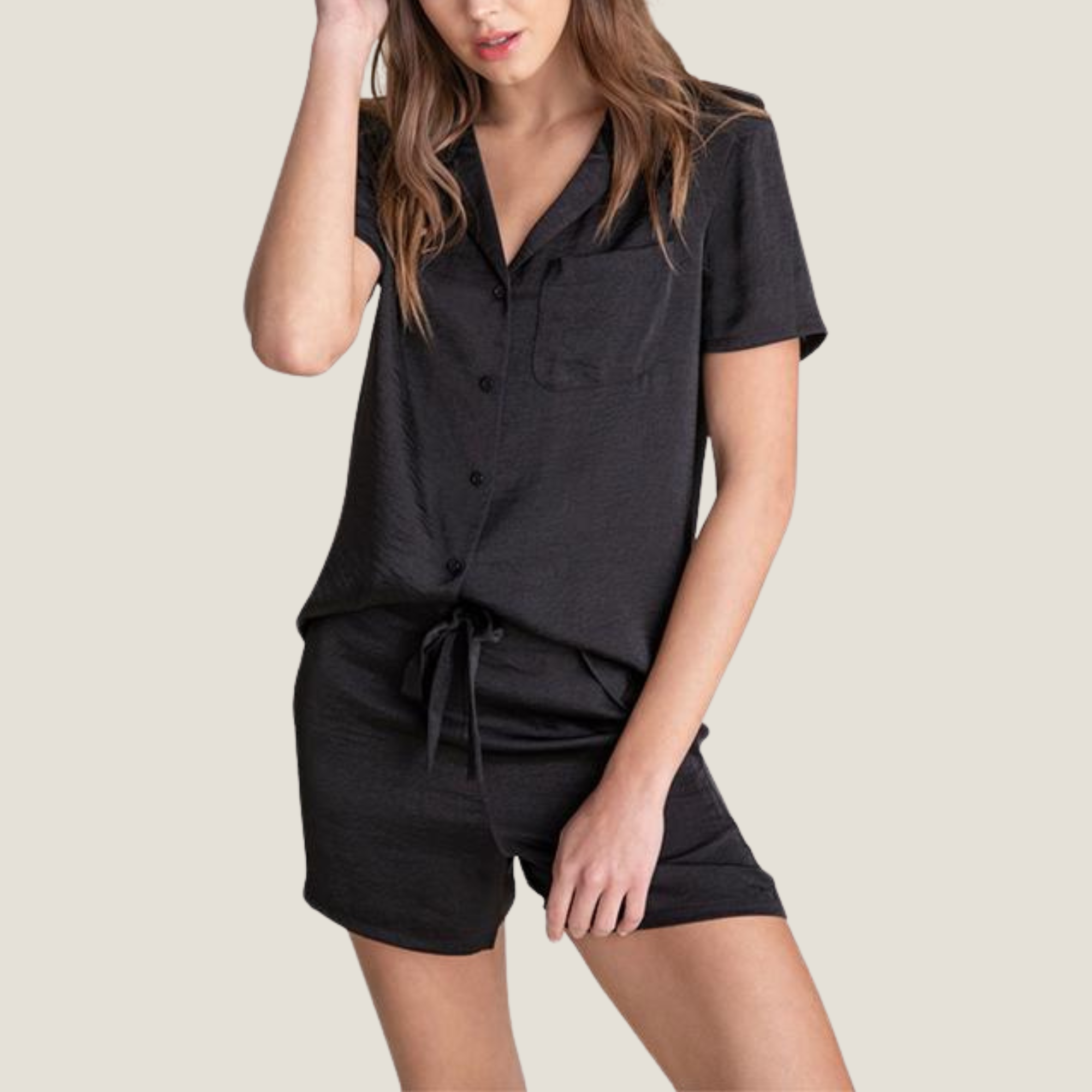 Washed Satin Short PJ Set