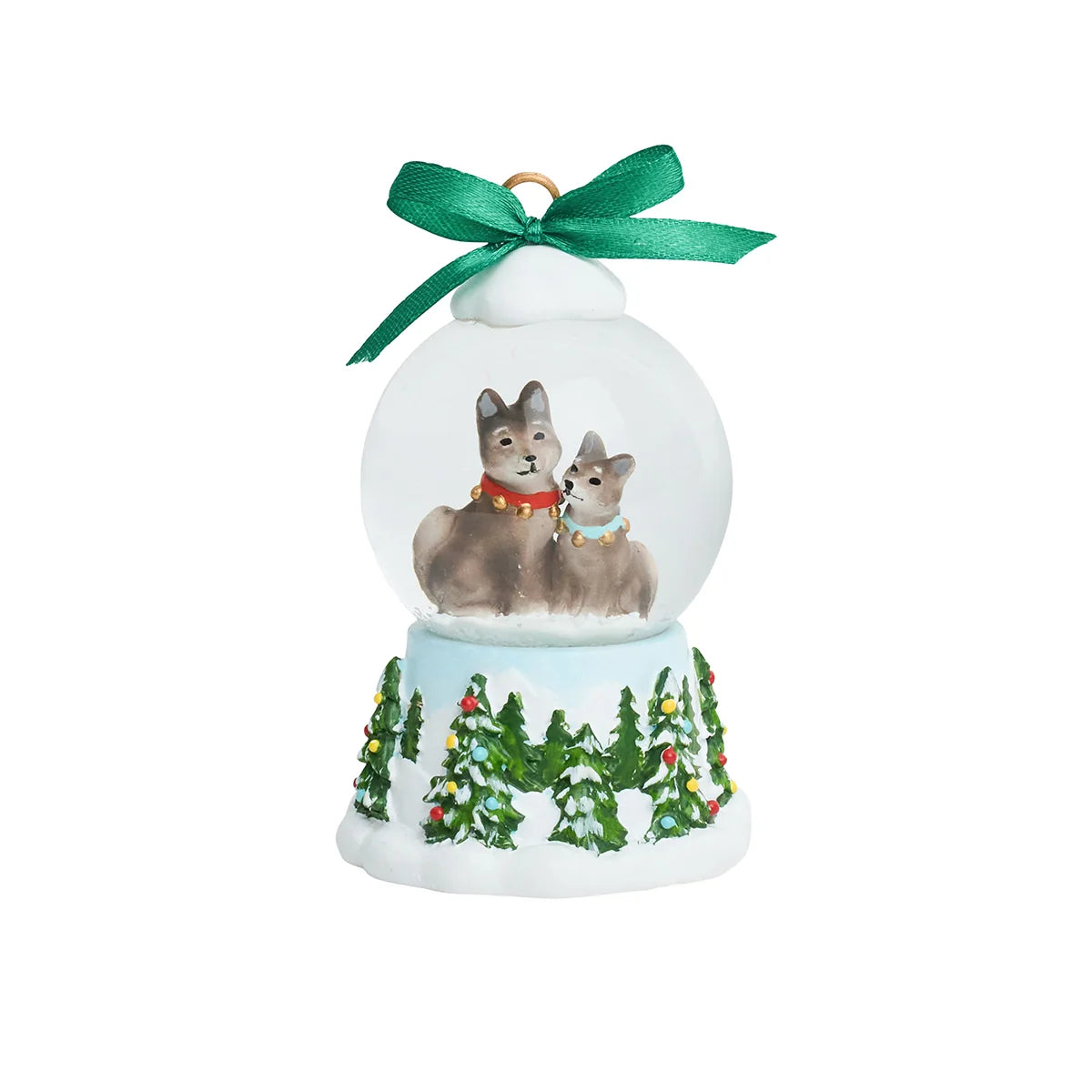 Berry & Thread North Pole Husky Snow Globe Place Card Holder - Set of 2