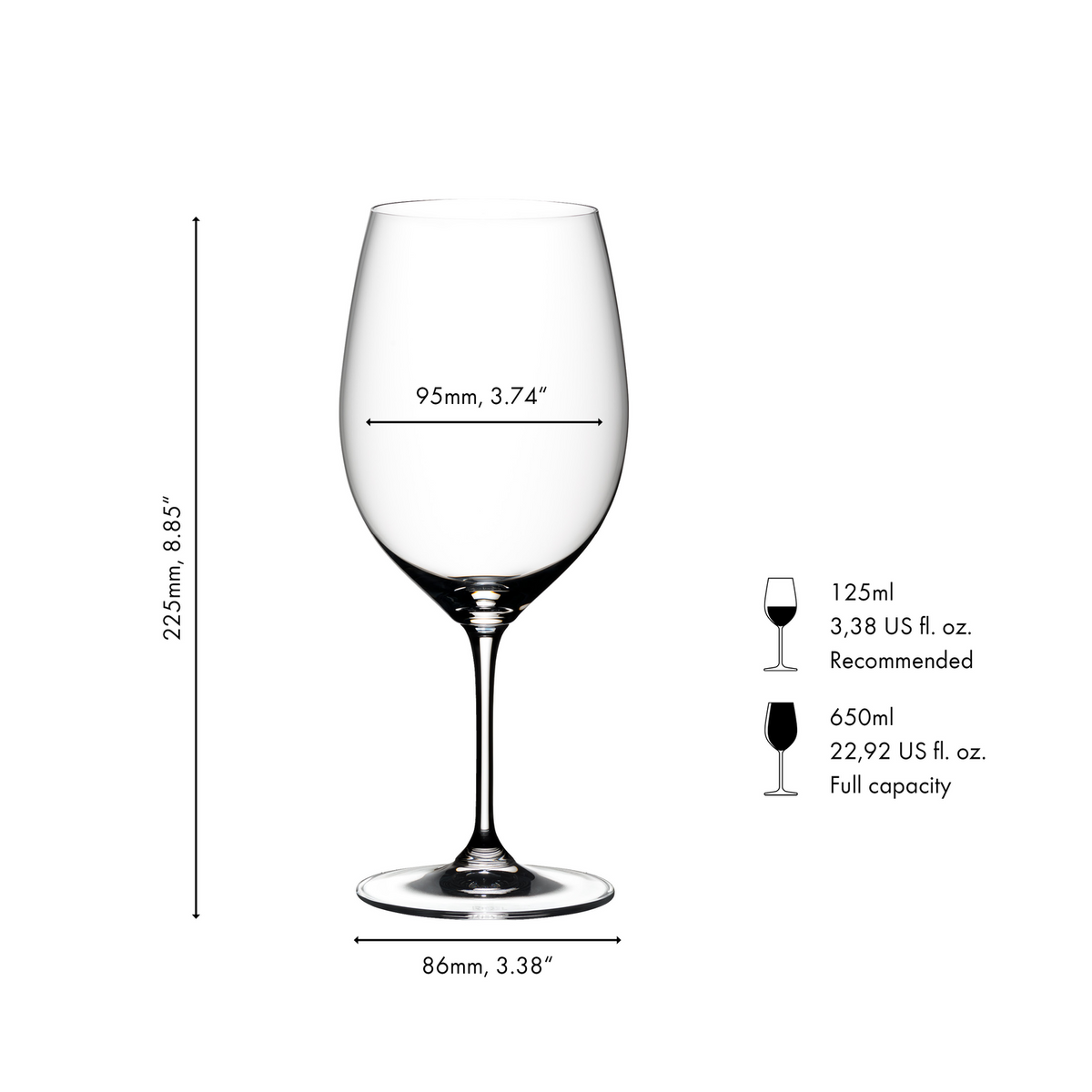 Vinum Cabernet Sauvignon/Merlot Glass - Set of 8