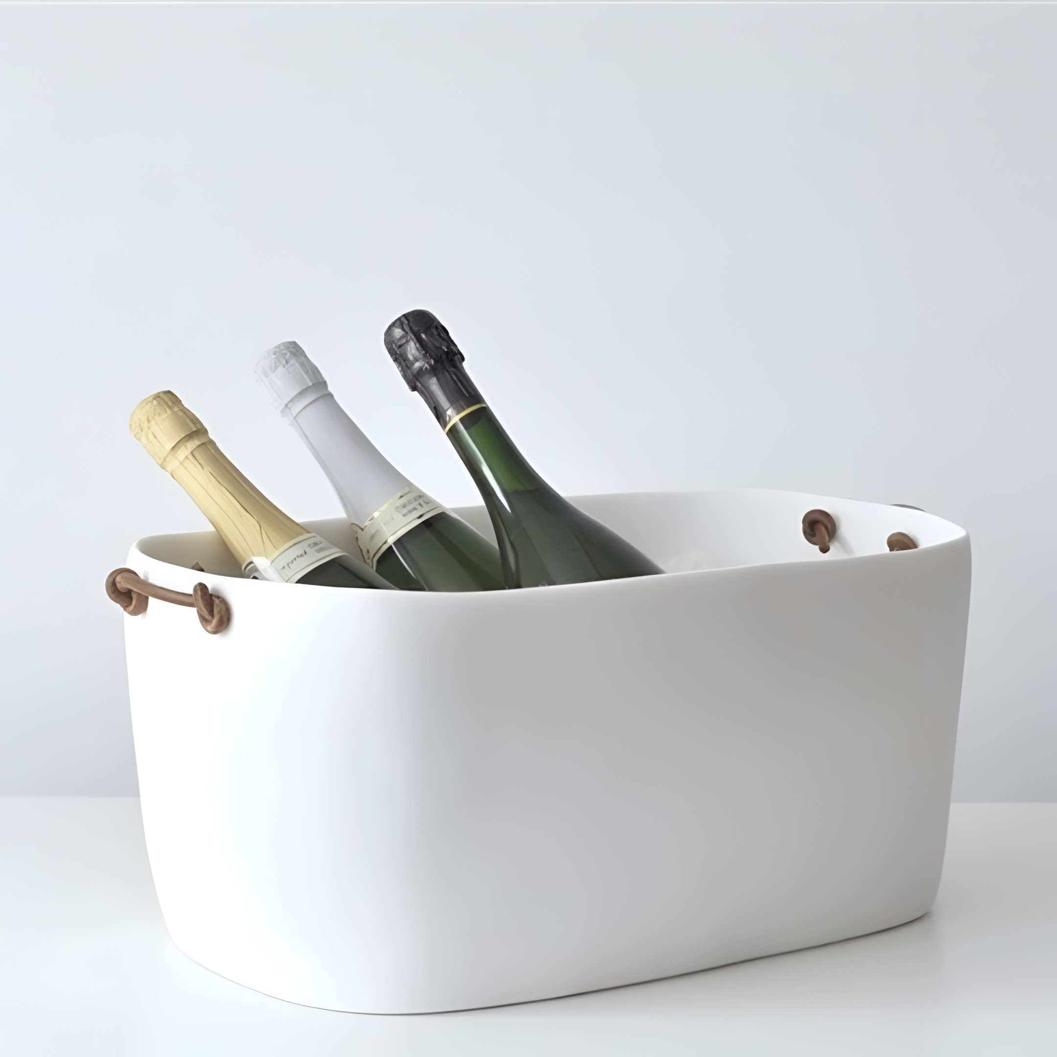 Cuadrado Large Champagne Bucket - White