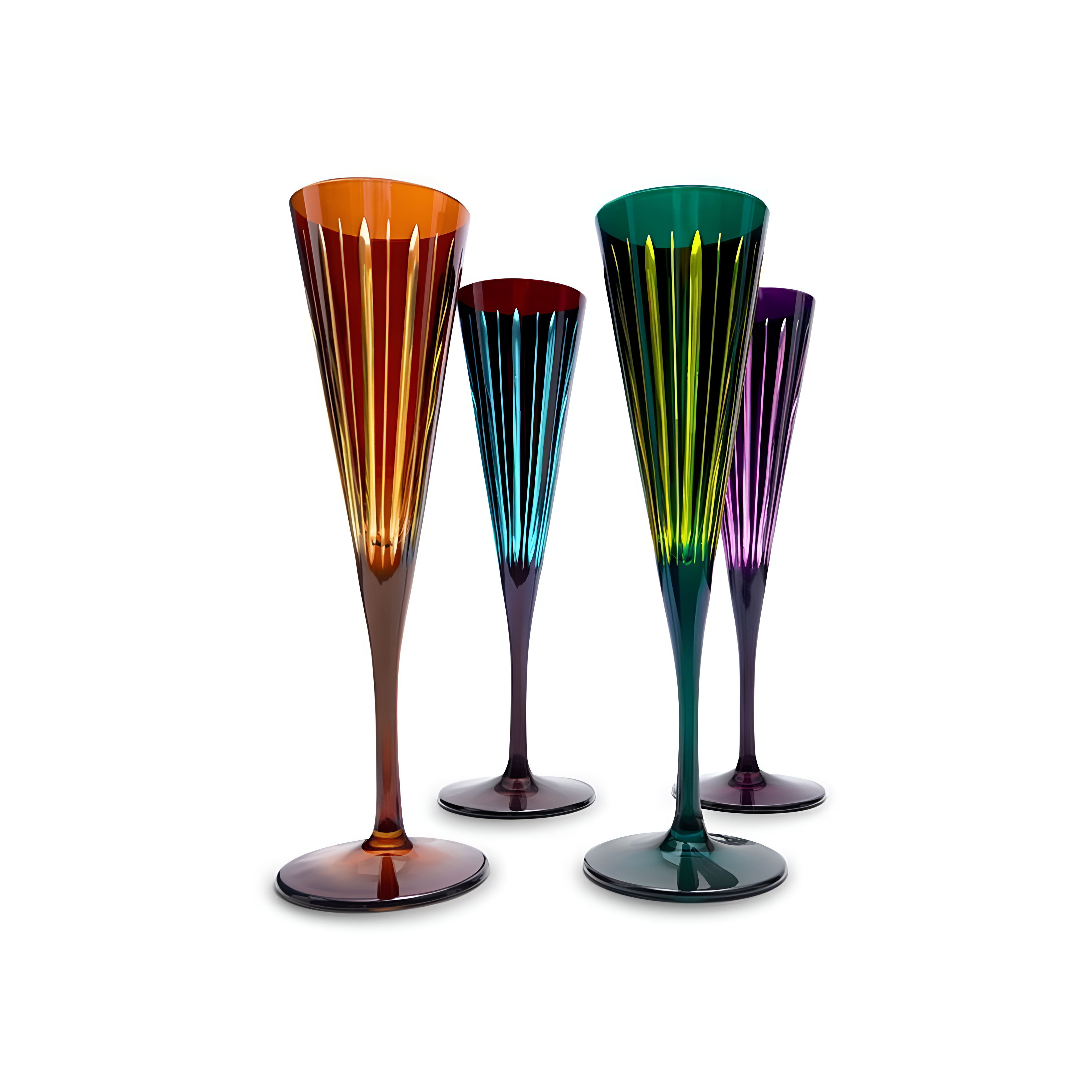 Prism Champagne Flutes - Set of 4