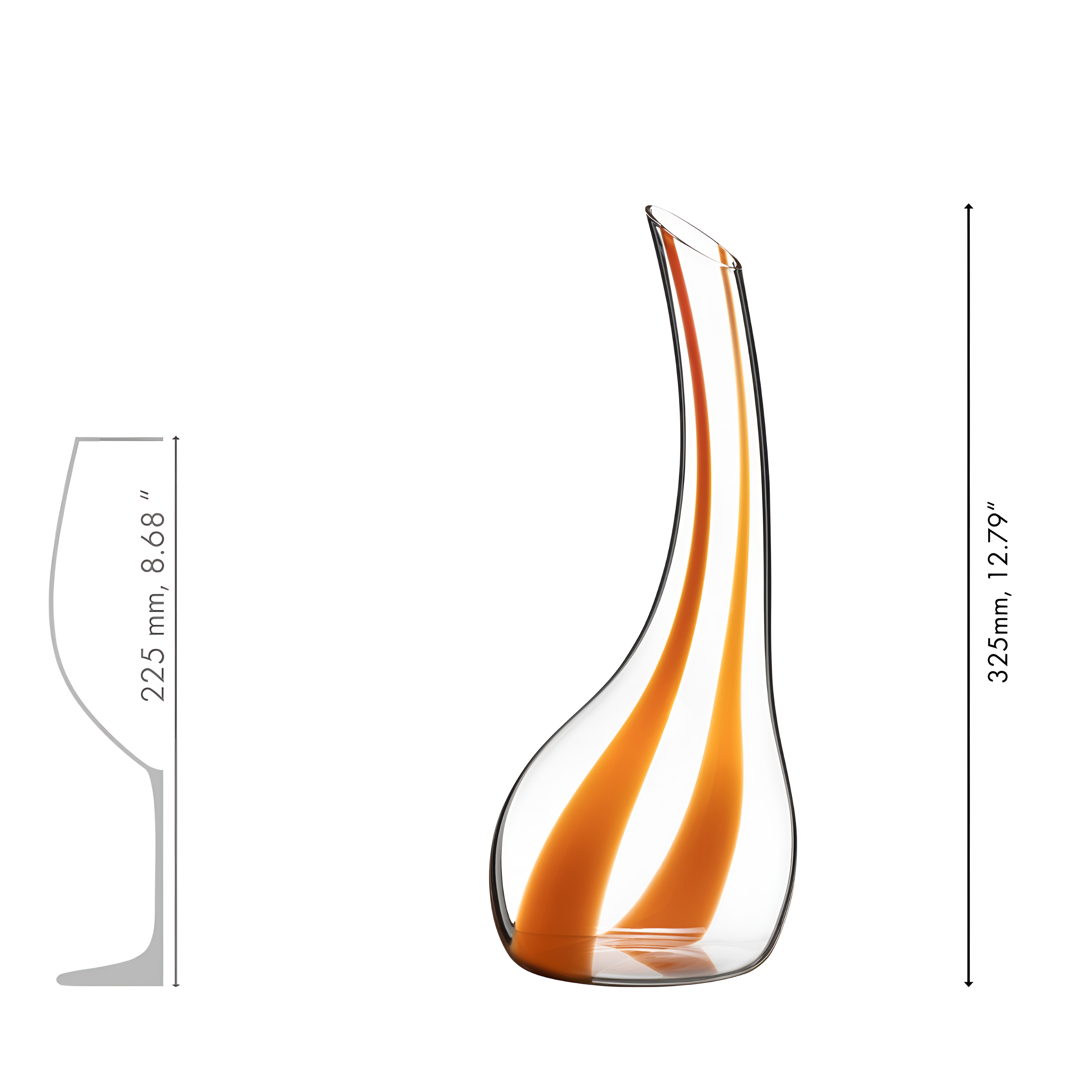 Cornetto Arancio Decanter in Orange