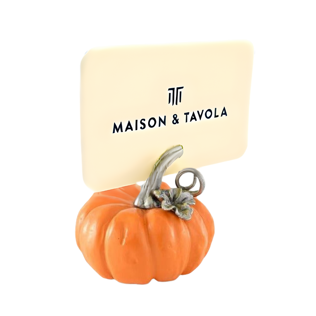 Pumpkin Place Card Holder - Set of 4