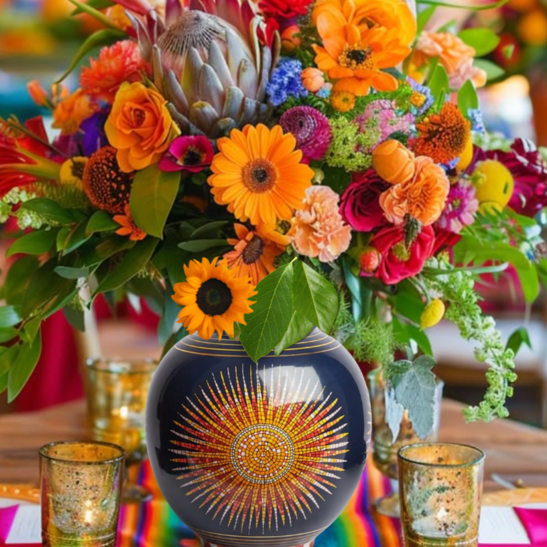 Sunrays Midnight Bubble Vase