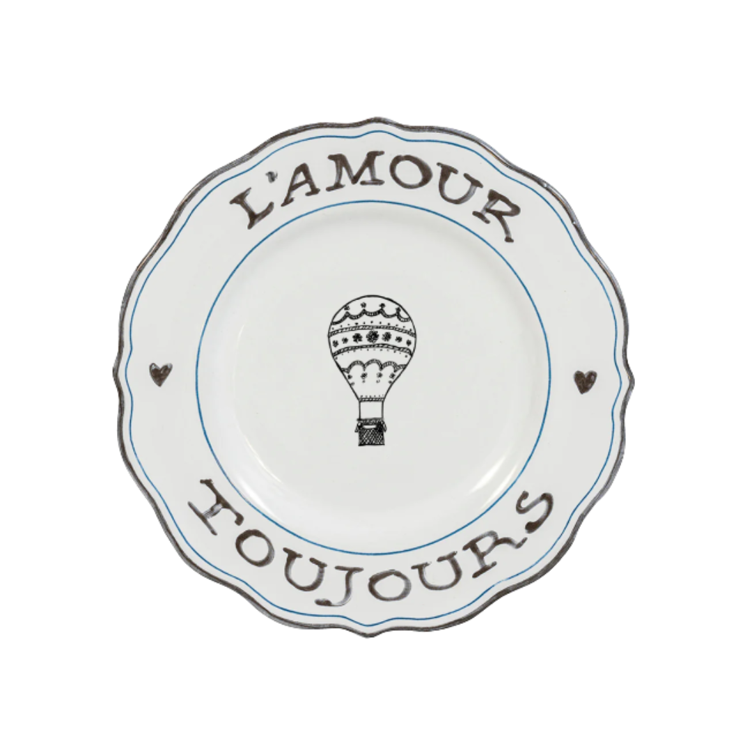 L'Amour Toujours Dessert/Salad Plate - Set of 4