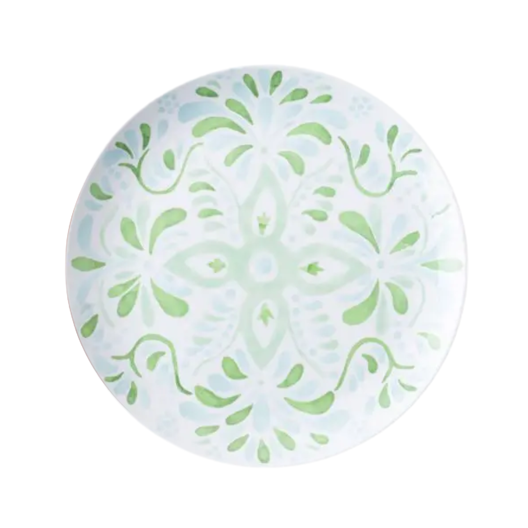 Iberian Melamine Dessert/Salad Plate - Sage - Set of 4