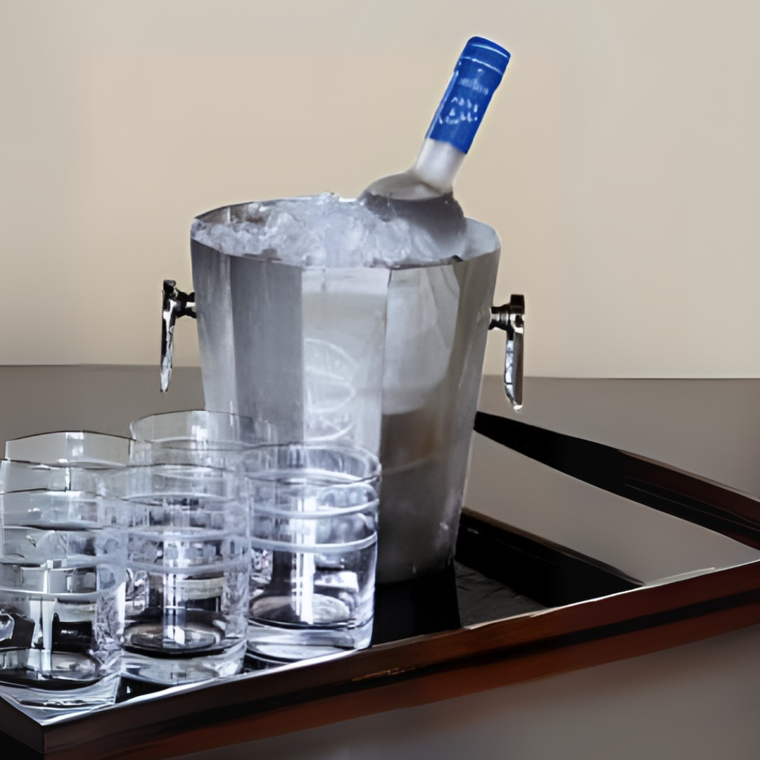 Round Octagon Ice Bucket with Handle