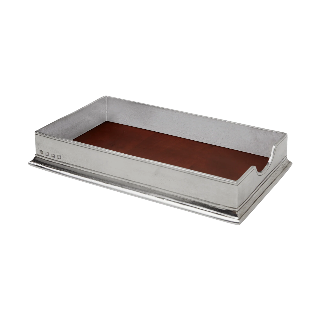 Pewter All-Purpose Tray with Feather Weight