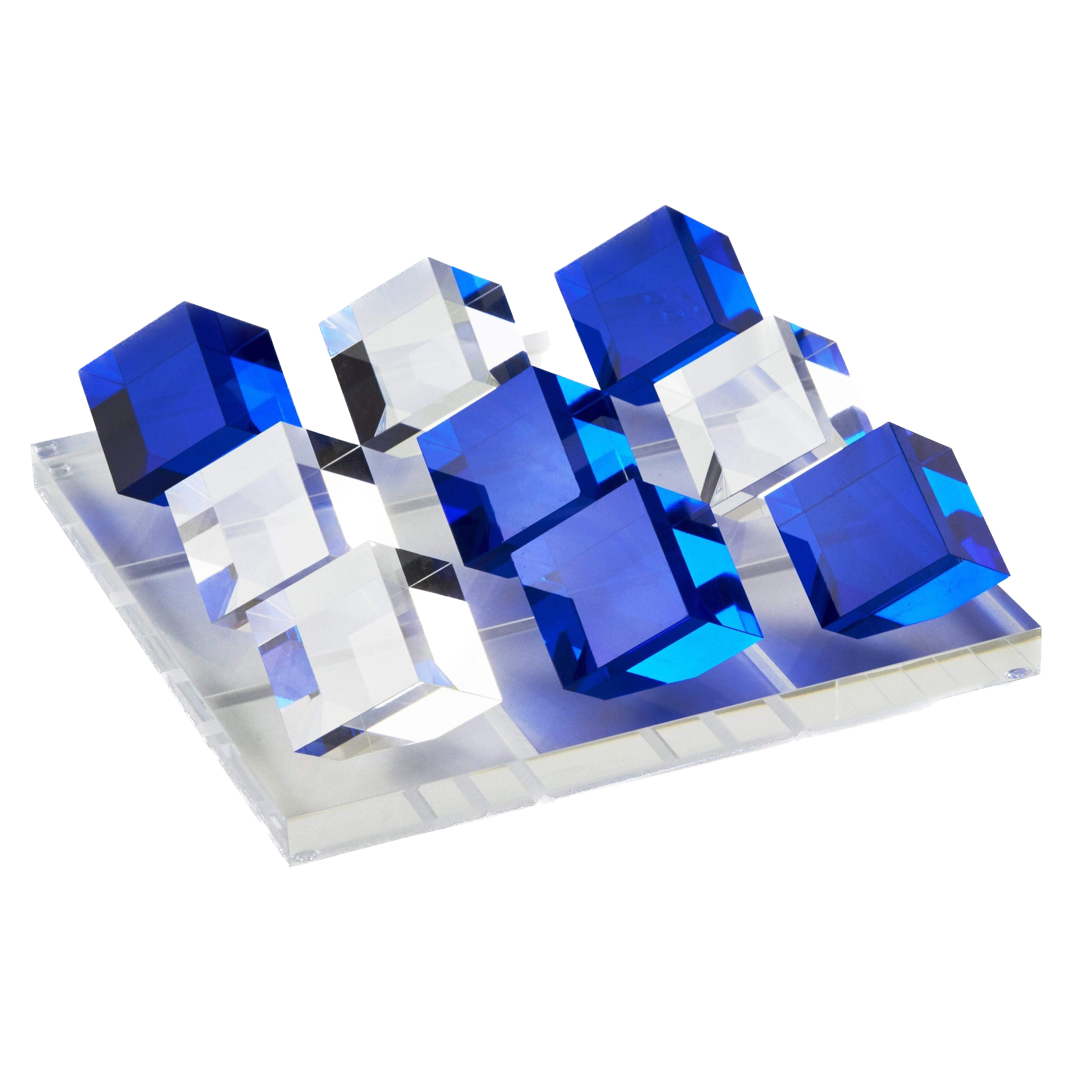 Tic Tac Toe Set - Blue/Clear Square