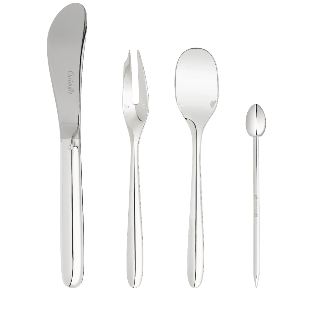 Mood Party 24-Piece Silver-Plated Flatware Set with Chest
