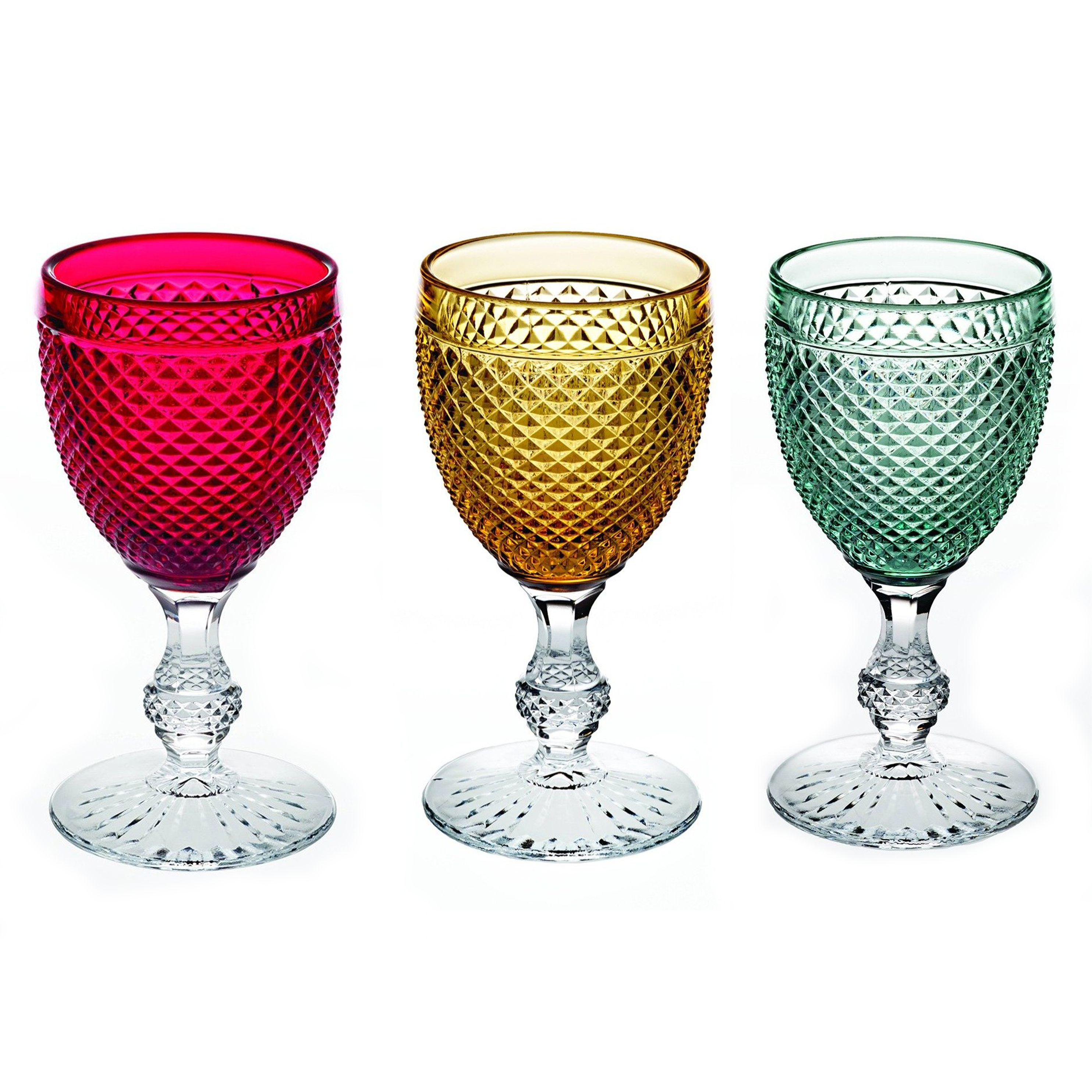 Bicolor Goblet With Colored Top - Set of 2