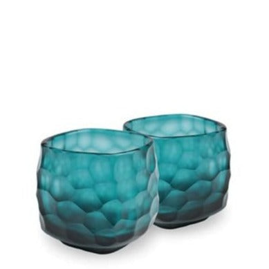 Yava Tealight / Bud Vase - Clear / Petrol