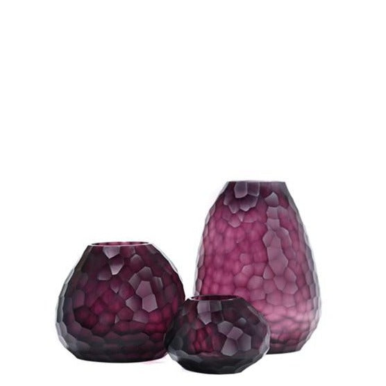 Otavalo Round Vase - Light Amethyst/Dark Amethyst