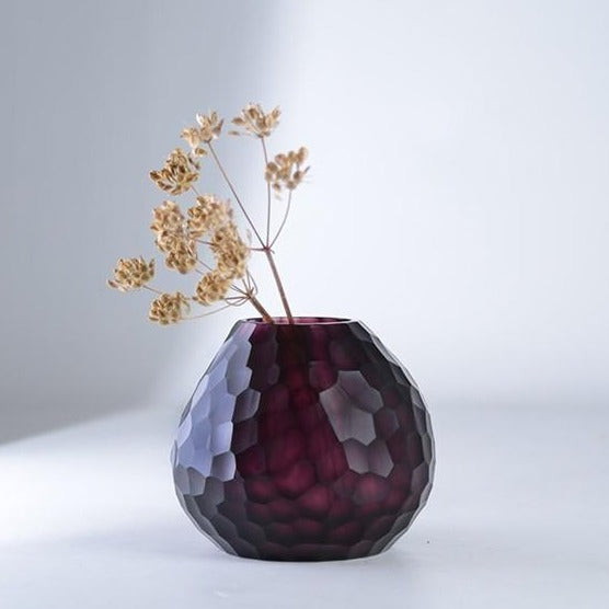 Otavalo Round Vase - Light Amethyst/Dark Amethyst