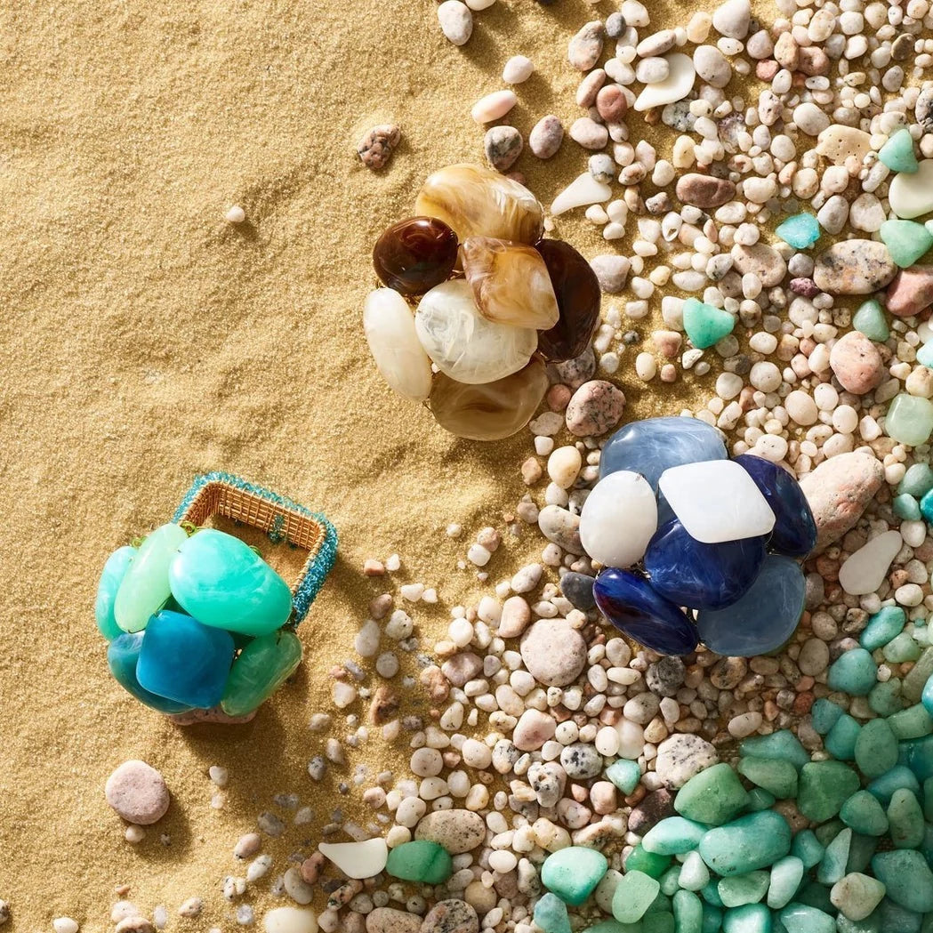 Sea Stone Napkin Ring in Beige - Set of 4