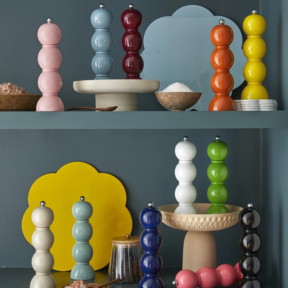 Lacquer Bobbin Salt Or Pepper Mill Grinder