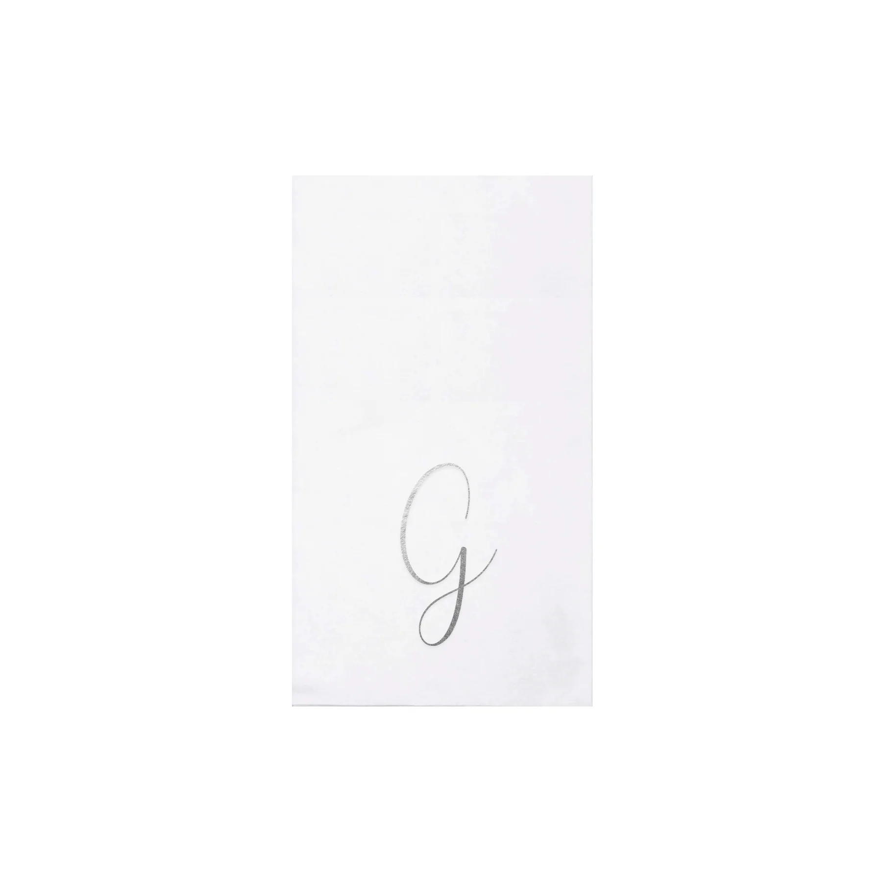 Papersoft Napkins Monogram Silver Guest Towels
