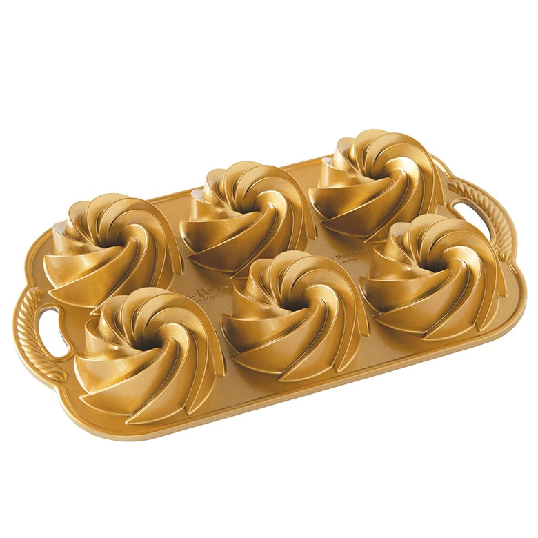 Nordic Ware Premier Gold 6-Cup Heritage Bundt Pan 