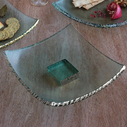 Square Slab on Pedestal 11.5" - Platinum